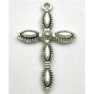 Tibetan Silver Latin Crosses non-nickel, 18x26mm [NN155]