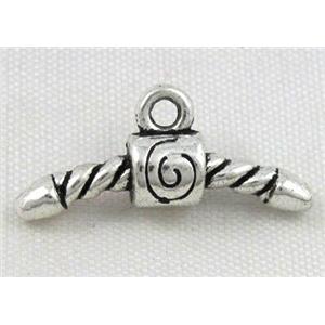 tibetan silver charms pendants, non-nickel, approx 20x10mm [NN15804]