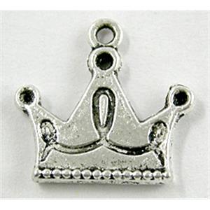 Royal crown, Tiara Charm Tibetan Silver Non-Nickel, 18x17mm [NN1636]