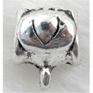 bead, Tibetan Silver Spacer Non-Nickel, 11x13.5x11mm, hole:4.5mm [NN1641]