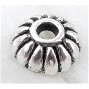 Tibetan Silver Caps Non-Nickel, 10mm dia, 4mm high, 2.8mm hole [NN1657]