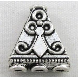 tibetan silver spacer bead, non-nickel, approx 14x15mm [NN16591]