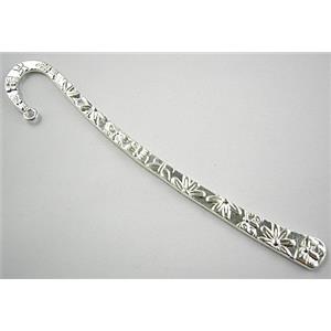 Silver Plated Bookmark, Tibetan Silver Non-Nickel, 12.5cm(5 inch) length [NN1676SP]
