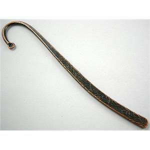 Bookmarks, Tibetan Silver Non-Nickel, Antique Red, 12.5cm (5 inch) length [NN1678RP]