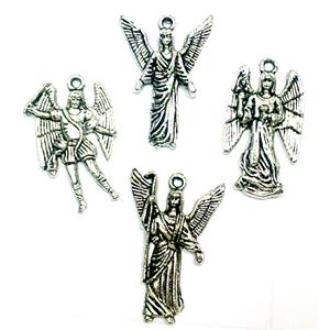 Praying Angel charm, Tibetan Silver Non-Nickel, approx 14x26mm [NN1696]