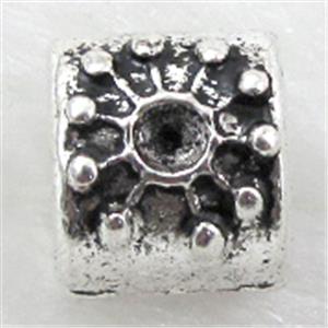 bead, Tibetan Silver Spacer Non-Nickel, 10mm dia, 8mm thin, hole:5mm [NN1712]