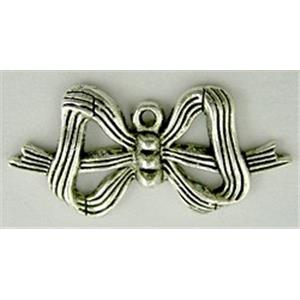 Bowknot Charm, Tibetan Silver Non-Nickel, 30x16mm [NN1743]