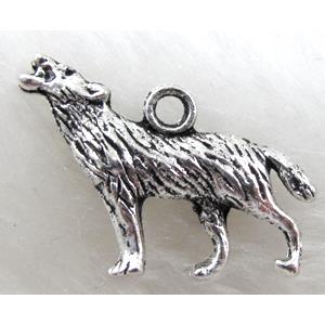 Tibetan Silver wolf pendant Non-Nickel, 25x20mm [NN1753]