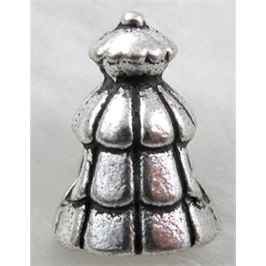 Cake Charm, Tibetan Silver Spacer Non-Nickel, 11mm dia, 14.5mm high, hole:4.5mm [NN1832]