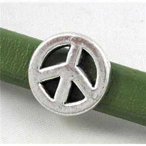 spacer tibetan silver charms bead, non-nickel, approx 15.5mm dia, 7x10mm hole [NN19456]