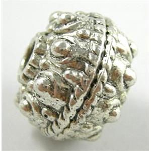 Tibetan Silver Ball Spacers Non-Nickel, 18mm dia, 14mm thick [NN1953]