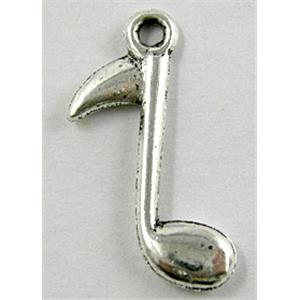 Tibetan Silver Music Notes Charm Non-Nickel, 15x23mm [NN1958]