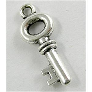 Tibetan Silver key Charms Non-Nickel, 8x20mm [NN1991]