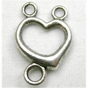 Tibetan Silver Heart Pendant Non-Nickel, 14mm wide, 22mm length [NN205]