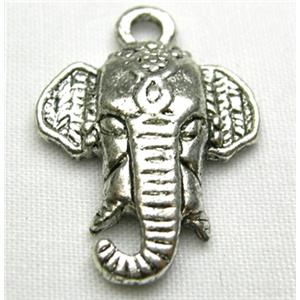 Tibetan Silver elephant pendant, 22mm length [NN2405]