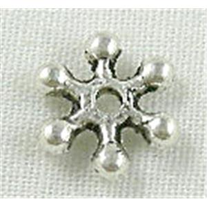 Tibetan Silver Snowflake Spacers Non-Nickel, 8mm dia [NN283-ZN152S]