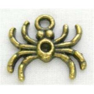 Anquite Bronze Tibetan Silver spider pendants non-Nickel, 16mm wide [NN355BP]