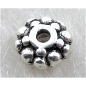 Tibetan Silver spacer non-nickel, 6mm dia [NN371]
