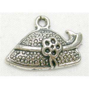 Tibetan Silver Caps Pendants, 13.5x20mm [NN382]