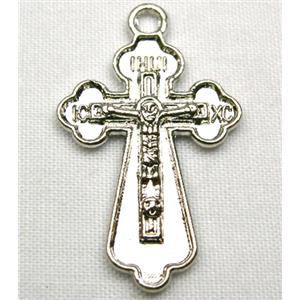 Tibetan Silver Latin Cross non-nickel, 16x23mm [NN460-2]