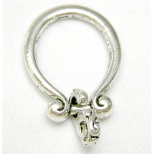 Tibetan Silver Ring Charms Non-Nickel, 21x26mm [NN5022]