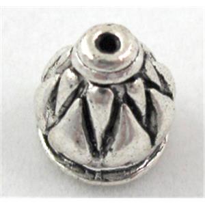 Tibetan Silver beadcap Non-Nickel, 10mm dia, 10mm thigh [NN5116]