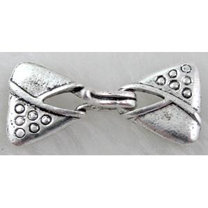 Tibetan Silver toggle clasps non-Nickel, 17x23mm,17x15mm, 3 row hole [NN5123]