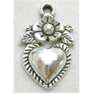 Tibetan Silver Pendants Non-Nickel, 11.5x18.5mm [NN5185]