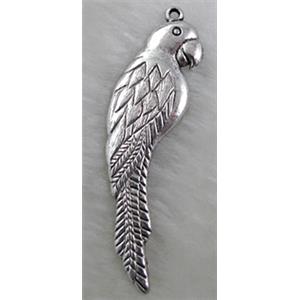 Tibetan Silver parrot pendant Non-Nickel, 20x58mm [NN5257]