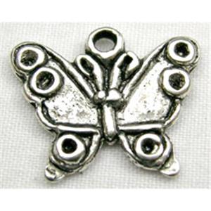 Tibetan Silver Butterfly Non-Nickel, 17mm wide [NN553]