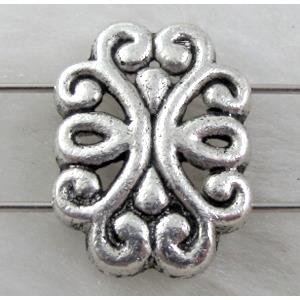 Tibetan Silver Spacers Non-Nickel, 14x18mm, 2row hole [NN8567]