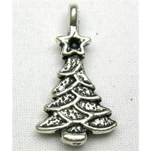 Tibetan Silver Christmas Tree non-nickel, 15mm high [NN62]