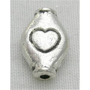 Love Spacer, Tibetan Silver Non-Nickel, 7.3x11mm [NN625]