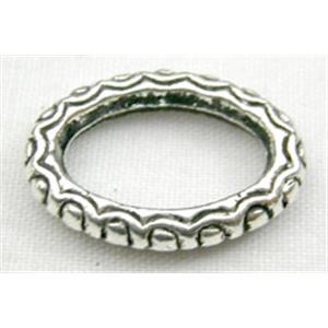 Tibetan Silver Oval Charms Non-Nickel, 17x11mm [NN781]