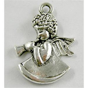 Tibetan Silver Fairy Charm Non-Nickel, 19x25mm [NN8006]