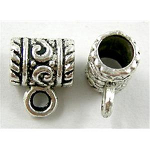 Bails, Tibetan Silver Hangers Non-Nickel, 7x9mm, hole:4.5mm [NN8011]