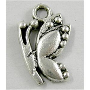 Tibetan Silver Butterfly pendant Non-Nickel, 11x18mm [NN8012]