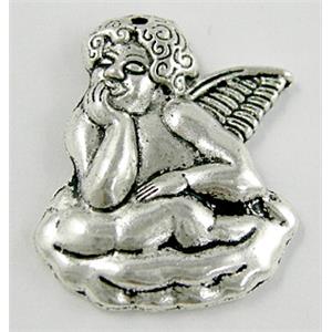 tibetan silver Praying Angel non-nickel, 23x25mm [NN8029]