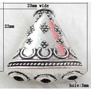 Tibetan Silver Charm spacer Non-Nickel, 23x22mm, 5mm, 3mm [NN8040]