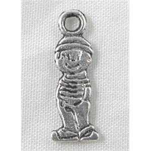 Tibetan Silver kids pendants Non-Nickel, 6.5x18.5mm [NN8044]