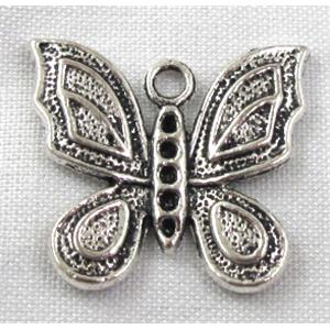 Tibetan Silver pendant Non-Nickel, butterfly, 22x25mm [NN8075]