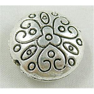 Tibetan Silver Spacers Non-Nickel, 18mm dia, 8mm thick [NN8106]