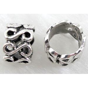 Tibetan Silver Spacer Non-Nickel, 10mm dia, hole:8mm [NN8111]