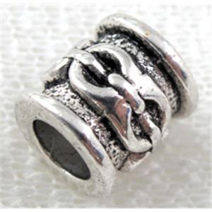 Tibetan Silver spacer Non-Nickel, 10x10.5mm, hole:6mm [NN8138]