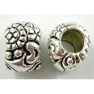 Tibetan Silver Bead Non-Nickel, 8x10mm, hole:5mm [NN8218]