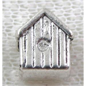 House, Tibetan Silver Non-Nickel, 9x10mm, hole:5mm [NN8230]