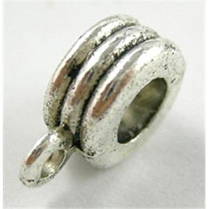 Tibetan Silver Hanger Non-Nickel, 9mm dia, hole:5mm [NN8247]