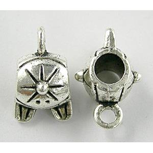 Tibetan Silver Hangers Non-Nickel, 10x16.5mm, hole:5mm [NN8248]