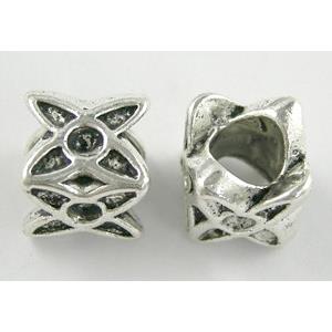 Tibetan Silver Bead Non-Nickel, 9x9x9.5mm, hole:5mm [NN8264]
