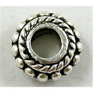 Tibetan Silver Space beads Non-Nickel, 7.5mm dia [NN8269]